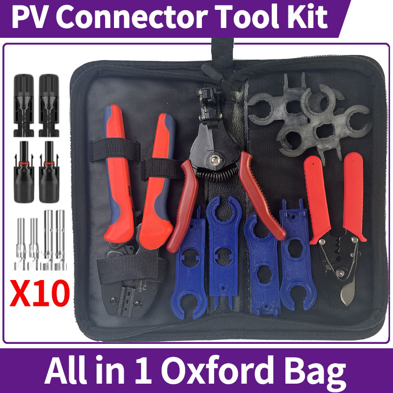 Mc4 Crimping Tool - แผงพลังงานแสงอาทิตย์ PV CABLE CRIMPING ชุดเครื่องมือสําหรับ AWG14-10