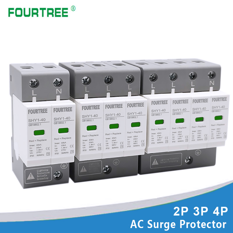Ac Surge Protector - AC SPDป้องกันไฟกระชาก2P 3P 4P 10〜20KA/20〜40KA /30KA〜60KA