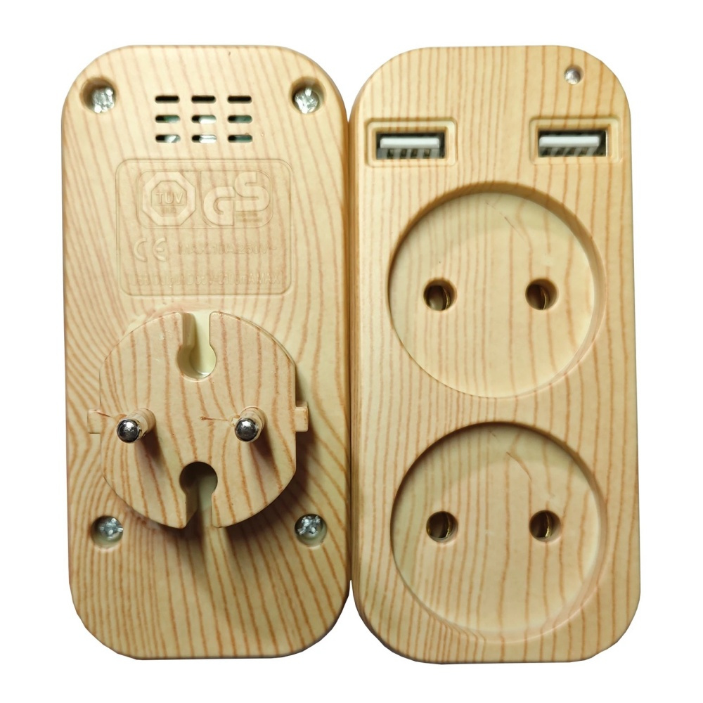 Ac Surge Protector - ปลั๊กพ่วงแบบ EU พร้อมเต้ารับ AC ช่องเสียบ USB