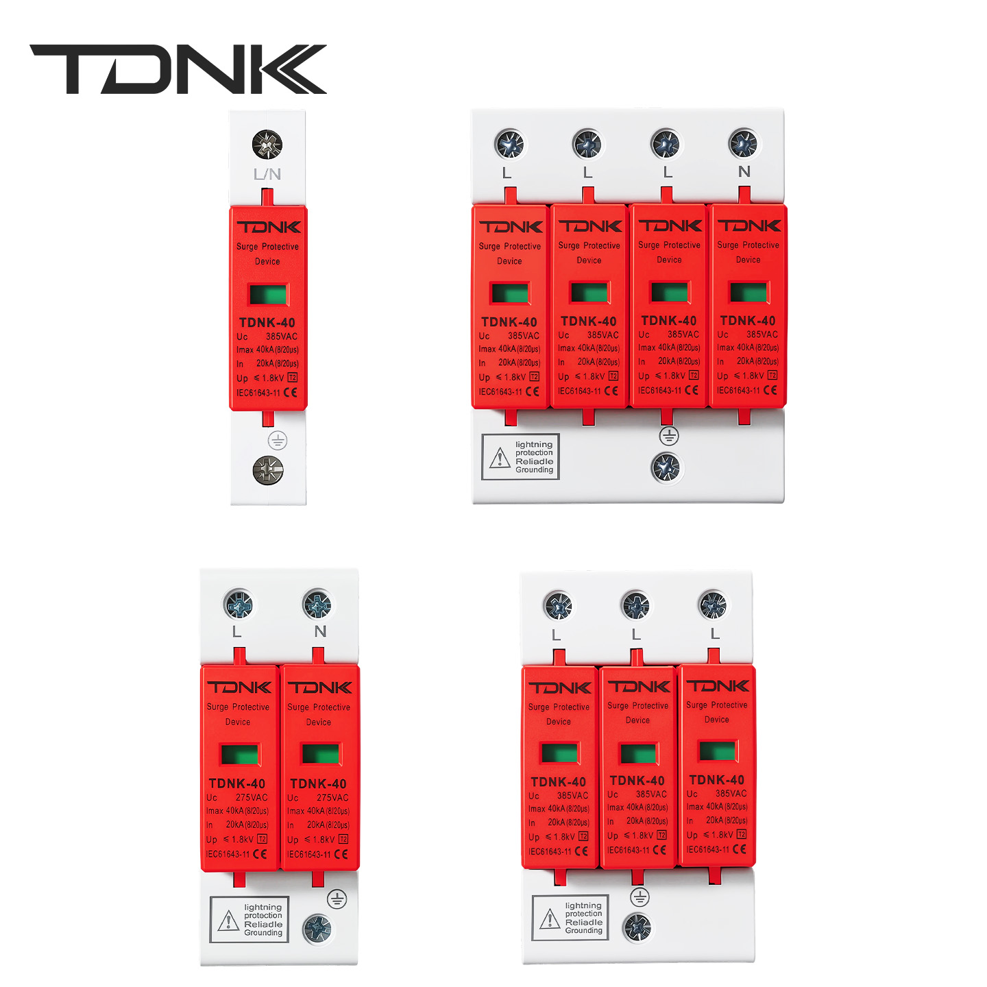 Ac Surge Protector - อุปกรณ์ป้องกันไฟกระชาก TDNK สำหรับใช้ในบ้านและอุตสาหกรรม แบบ AC 1P