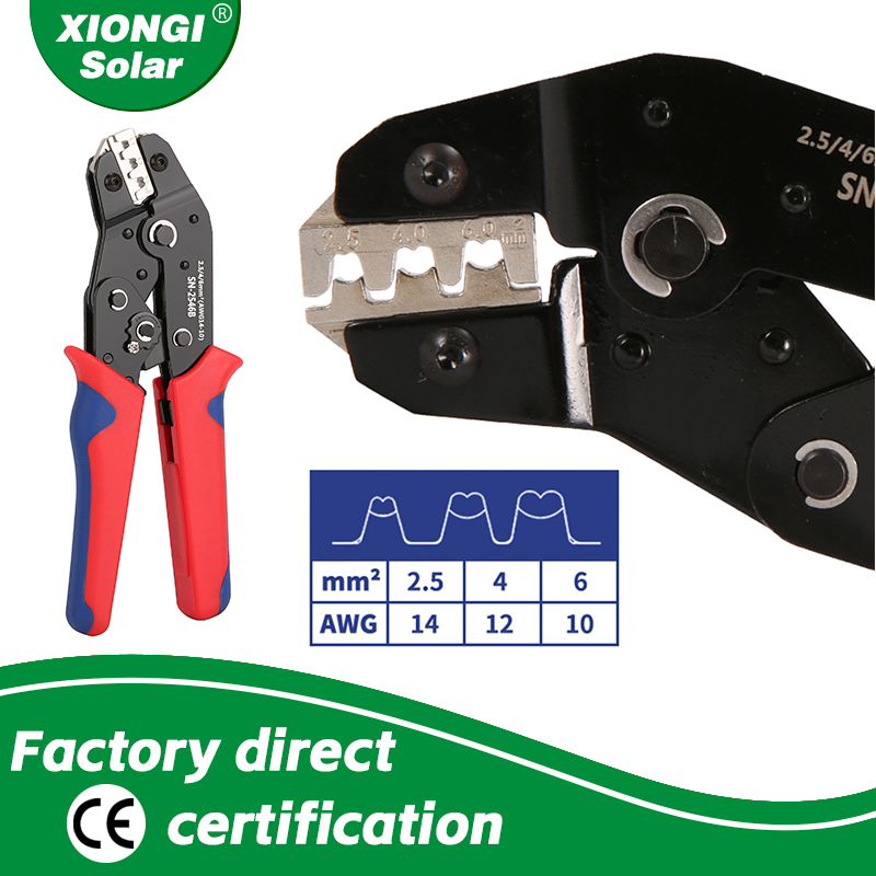 Mc4 Crimping Tool - SN-2546B พลังงานแสงอาทิตย์ตัวเชื่อมต่อ Plier CRIMPING ชุดเครื่องมือสําหรับ 2.5/4/6mm2
