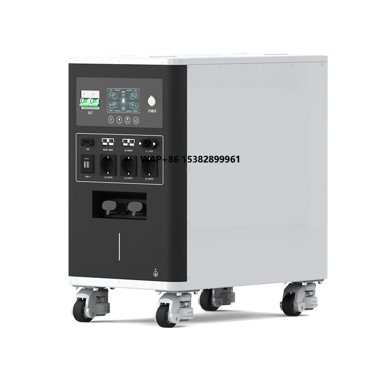Portable Power Station - สถานีพลังงานสำรองแบบพกพา 6.6 กิโลวัตต์ชั่วโมง 6000 วัตต์ พร้อมแผงโซลาร์เซลล์ลิเธียมสำหรับใช้ในรถยนต์