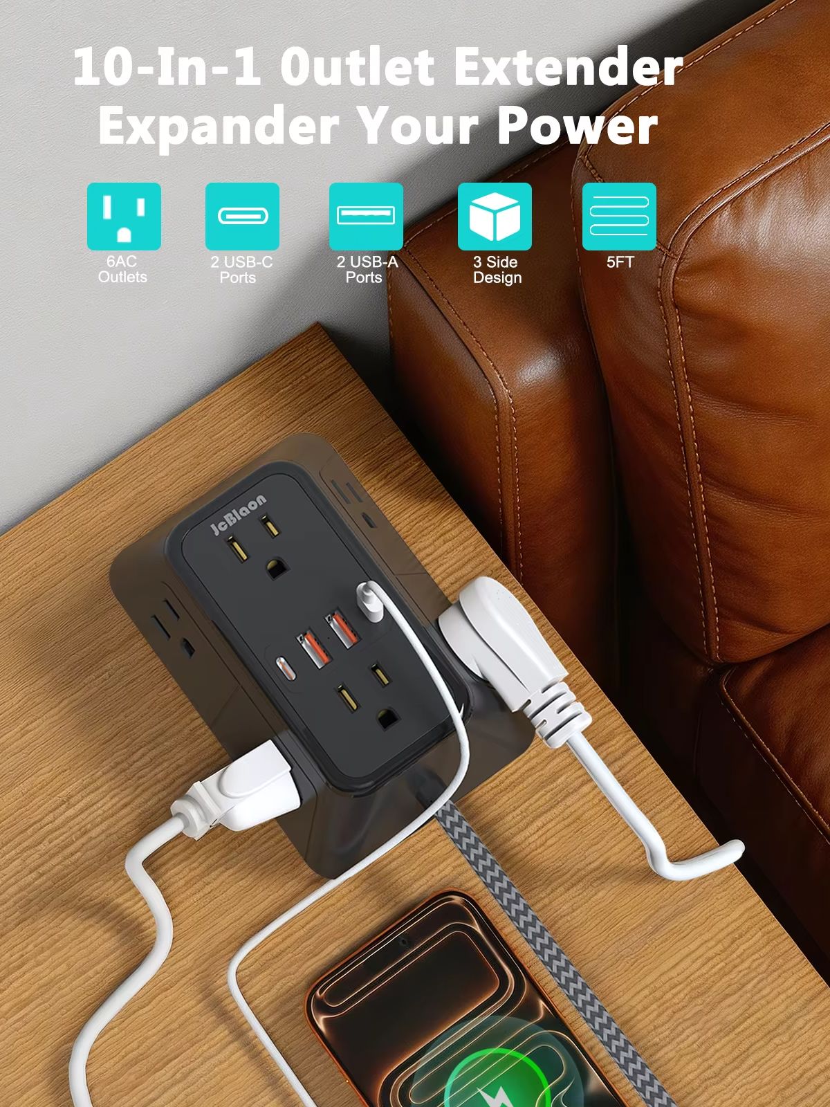 ปลั๊กไฟแบบแบนบางพิเศษ 6 ช่อง ป - Ac Surge Protector บทวิจารณ์และราคา