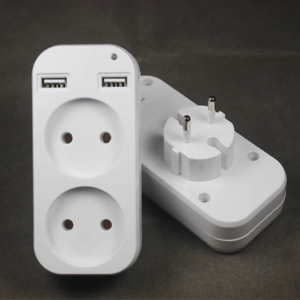 ปลั๊กพ่วงแบบ EU พร้อมเต้ารับ A - Ac Surge Protector บทวิจารณ์และราคา