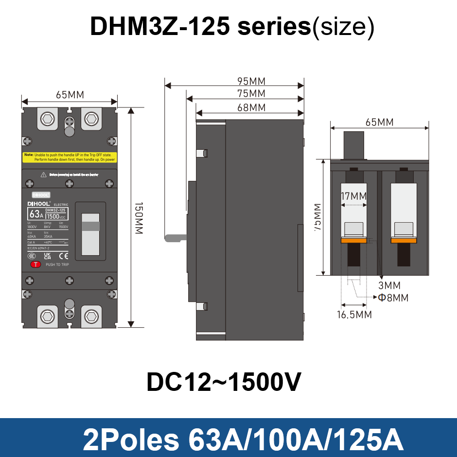 เบรกเกอร์วงจรแบบหล่อขึ้นรูป DC - Ac Surge Protector บทวิจารณ์และราคา