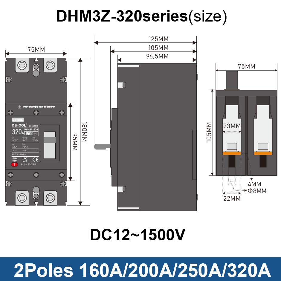 เบรกเกอร์วงจรแบบหล่อขึ้นรูป DC - Ac Surge Protector บทวิจารณ์และราคา
